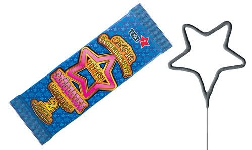  Бенгальские свечи фигурные 2 шт "Звездочка"  в Глазове